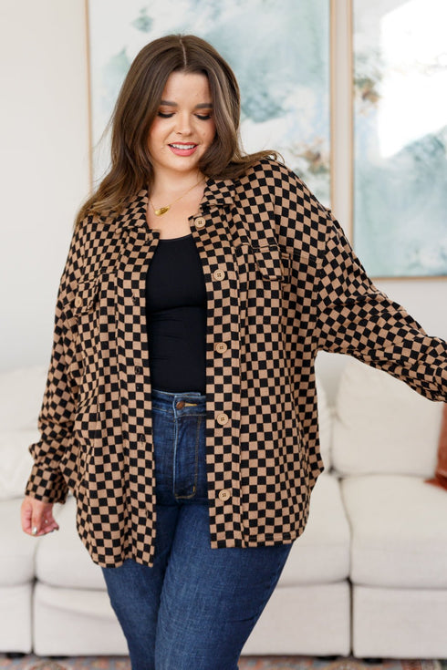 Safe Secrets Checkered Shacket - LISA MARIE BOUTIQUE - Layers - Small -