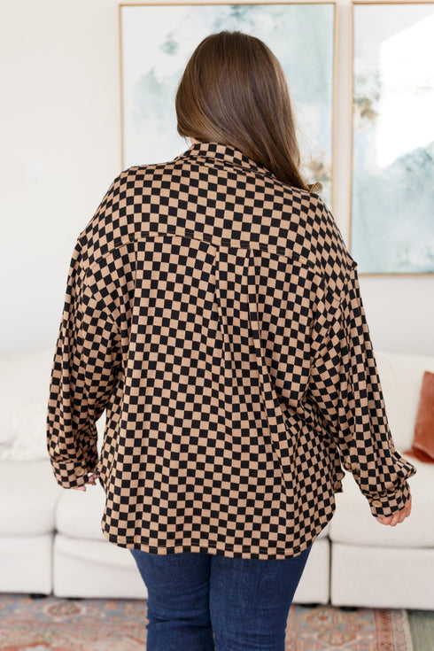Safe Secrets Checkered Shacket - LISA MARIE BOUTIQUE - Layers - Small -