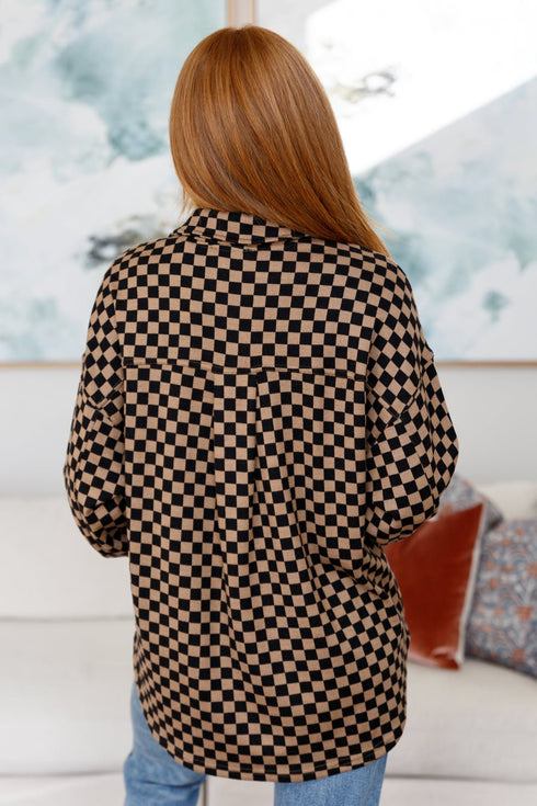 Safe Secrets Checkered Shacket - LISA MARIE BOUTIQUE - Layers - Small -