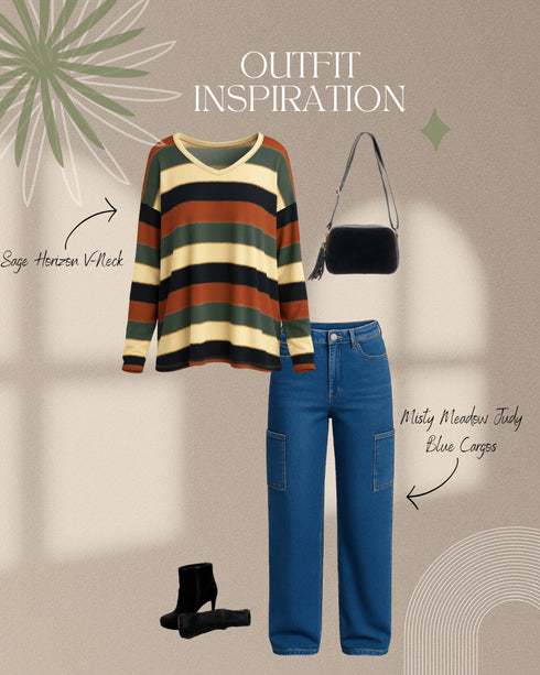 Sage Horizon V - Neck - LISA MARIE BOUTIQUE - S -