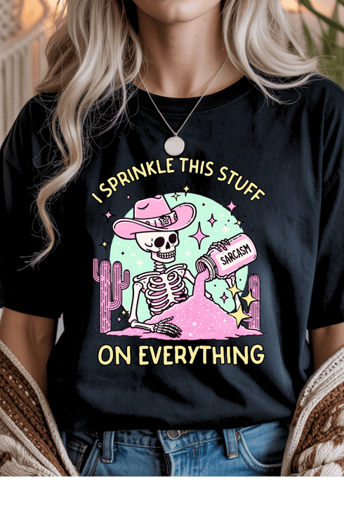 Sarcasm Sprinkle T-Shirt - LISA MARIE BOUTIQUE - S - Black Gildan Tee -