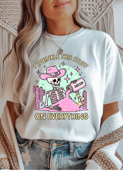 Sarcasm Sprinkle T-Shirt - LISA MARIE BOUTIQUE - S - White Gildan Tee -