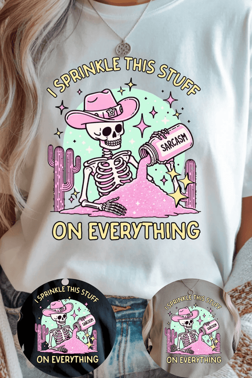 Sarcasm Sprinkle T-Shirt - LISA MARIE BOUTIQUE - S - White Gildan Tee -