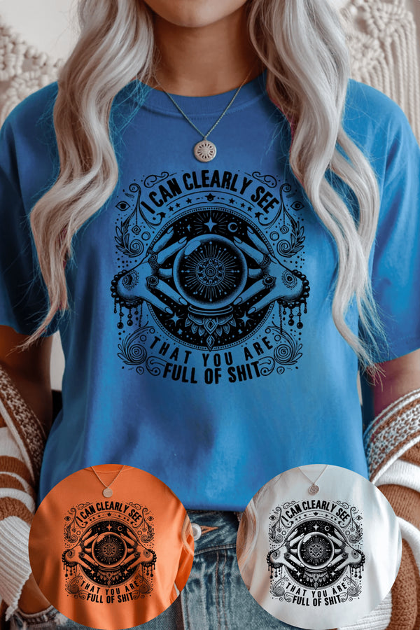 See Clearly T-Shirt - LISA MARIE BOUTIQUE - S - White Gildan Tee -