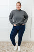 Settle In Mock Neck Sweatshirt - LISA MARIE BOUTIQUE - Tops - Small -