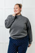 Settle In Mock Neck Sweatshirt - LISA MARIE BOUTIQUE - Tops - Small -