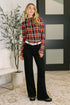 She's Always Changing Plaid Lettuce Hem Top - LISA MARIE BOUTIQUE - Womens - Small -