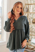 She's Not Wrong Hooded V - Neck Pullover - LISA MARIE BOUTIQUE - Tops - Small -