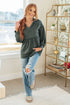 She's Not Wrong Hooded V - Neck Pullover - LISA MARIE BOUTIQUE - Tops - Small -