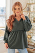 She's Not Wrong Hooded V - Neck Pullover - LISA MARIE BOUTIQUE - Tops - Small -