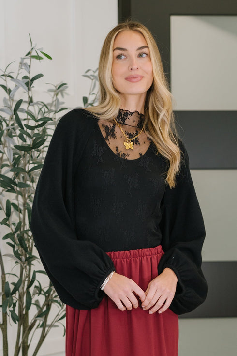 Short But Sweet Shrug in Black Blouse - LISA MARIE BOUTIQUE - Womens - S/M -