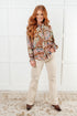 Show and Tell Mixed Print Peasant Blouse - LISA MARIE BOUTIQUE - Blouses - Small -
