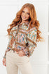 Show and Tell Mixed Print Peasant Blouse - LISA MARIE BOUTIQUE - Blouses - Small -
