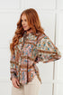 Show and Tell Mixed Print Peasant Blouse - LISA MARIE BOUTIQUE - Blouses - Small -