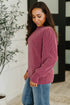 Simply Styled Balloon Sleeve Knit Top - LISA MARIE BOUTIQUE - Womens - Small -