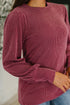 Simply Styled Balloon Sleeve Knit Top - LISA MARIE BOUTIQUE - Womens - Small -