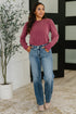 Simply Styled Balloon Sleeve Knit Top - LISA MARIE BOUTIQUE - Womens - Small -