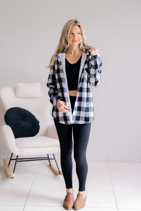Snowfall Check Shirt - LISA MARIE BOUTIQUE - S -