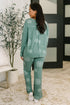 Snowflake Sniffles Pajama Set in Hunter Green - LISA MARIE BOUTIQUE - Womens - Small -