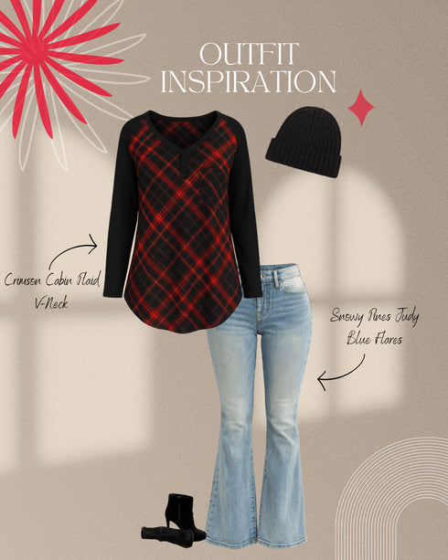 Snowy Pines Judy Blue Flares - LISA MARIE BOUTIQUE - Judy Blue - 7 -