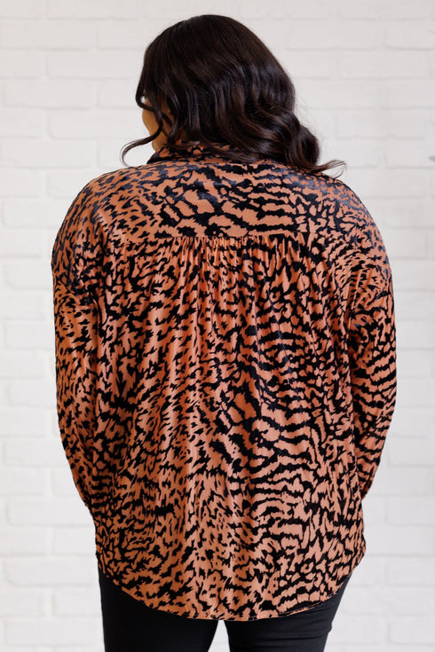 So Fierce Animal Print Blouse - LISA MARIE BOUTIQUE - Blouses - Small -