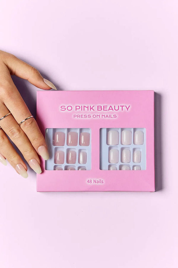 SO PINK BEAUTY Press On Nails 2 Packs - LISA MARIE BOUTIQUE - Elegance - One Size -