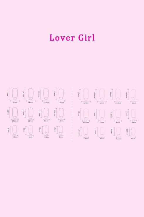 SO PINK BEAUTY Press On Nails 2 Packs - LISA MARIE BOUTIQUE - Lover Girl - One Size -
