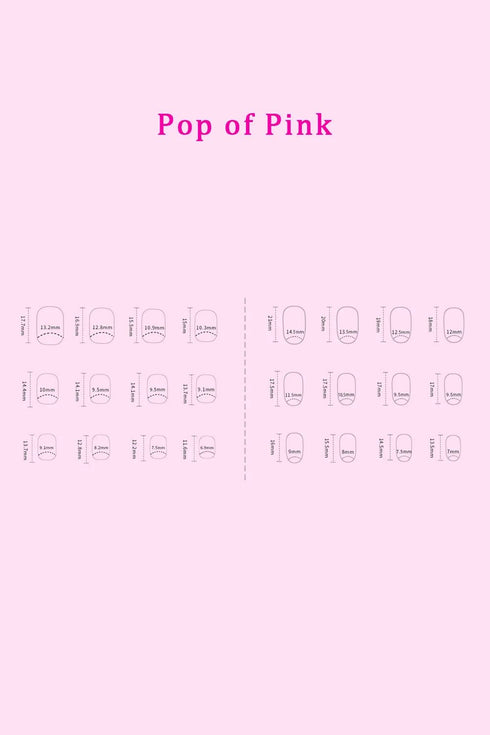SO PINK BEAUTY Press On Nails 2 Packs - LISA MARIE BOUTIQUE - Pop of Pink - One Size -