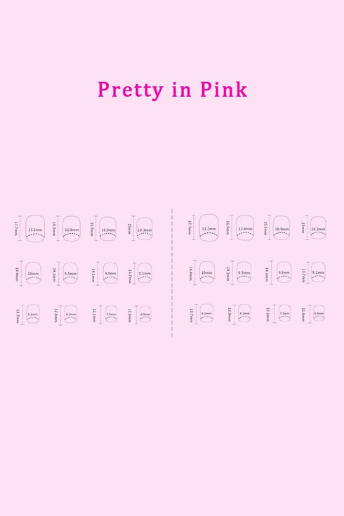SO PINK BEAUTY Press On Nails 2 Packs - LISA MARIE BOUTIQUE - Pretty in Pink - One Size -