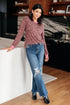 Spotted Around Town Long Sleeve Top - LISA MARIE BOUTIQUE - Tops - Small -