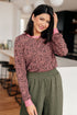 Spotted Around Town Long Sleeve Top - LISA MARIE BOUTIQUE - Tops - Small -
