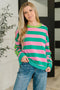 Stars On Stripes Patchwork Striped Sweatshirt - LISA MARIE BOUTIQUE - Womens - Small -