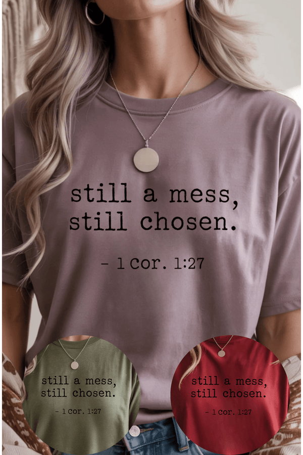 Still Chosen T-Shirt - LISA MARIE BOUTIQUE - S - Antique Cherry Gildan Tee -