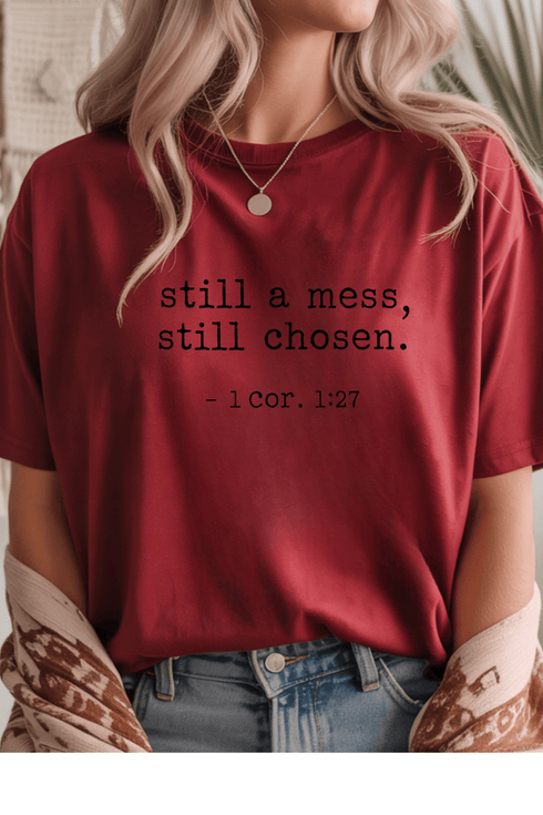 Still Chosen T-Shirt - LISA MARIE BOUTIQUE - S - Antique Cherry Gildan Tee -
