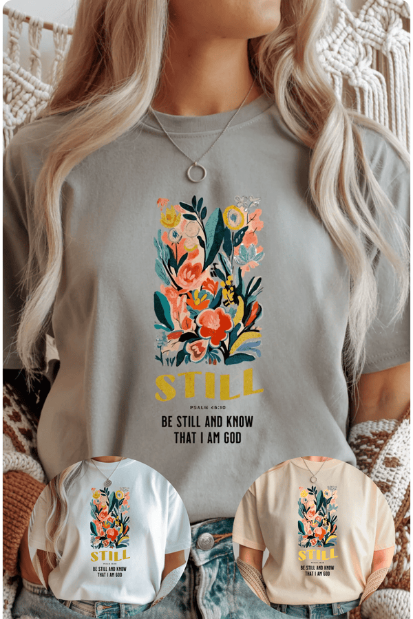 Still T-Shirt - LISA MARIE BOUTIQUE - S - White Gildan Tee -