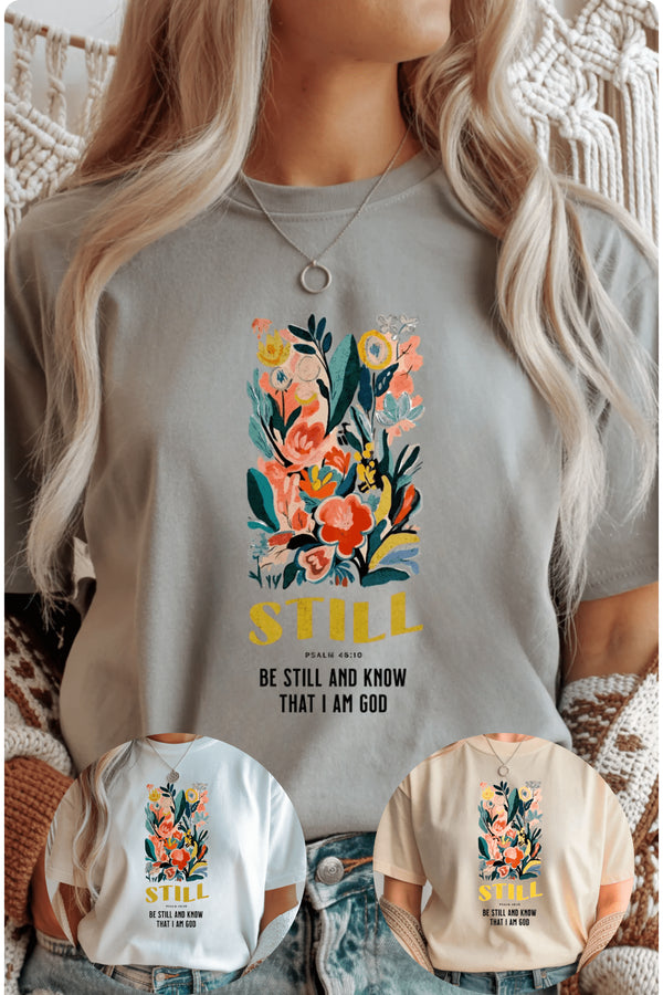 Still T-Shirt - LISA MARIE BOUTIQUE - S - White Gildan Tee -