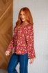 Sunday Brunch Blouse in Rust Floral - LISA MARIE BOUTIQUE - Blouses - Small -