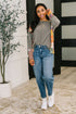 Sweet as Pie Color Block Relaxed Long Sleeve - LISA MARIE BOUTIQUE - Womens - Small -