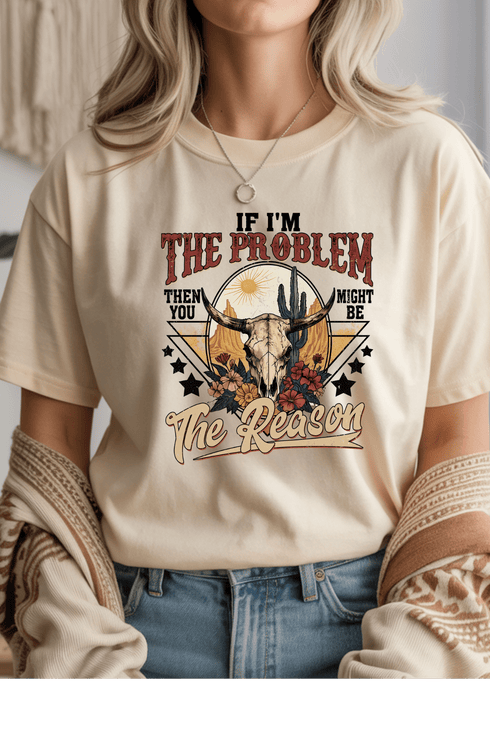 The Problem T-Shirt - LISA MARIE BOUTIQUE - S - Natural Gildan Tee -