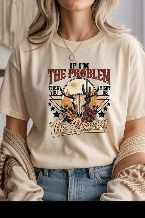The Problem T-Shirt - LISA MARIE BOUTIQUE - S - Natural Gildan Tee -