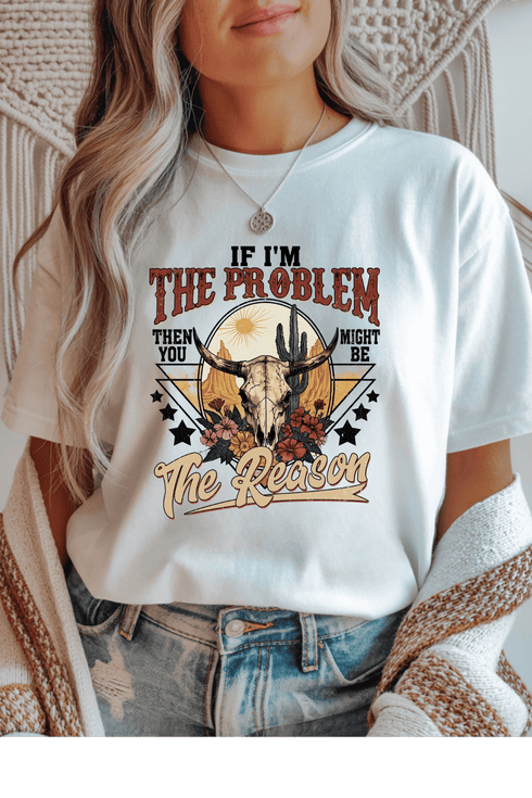 The Problem T-Shirt - LISA MARIE BOUTIQUE - S - White Gildan Tee -