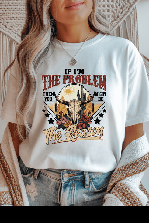 The Problem T-Shirt - LISA MARIE BOUTIQUE - S - White Gildan Tee -