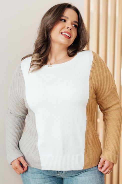 This, That, and the Other Color Block Sweater - LISA MARIE BOUTIQUE - Tops - Small -