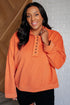 Throwback Heartthrob Hoodie in Orange - LISA MARIE BOUTIQUE - Tops - Small -