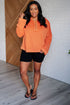 Throwback Heartthrob Hoodie in Orange - LISA MARIE BOUTIQUE - Tops - Small -
