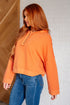 Throwback Heartthrob Hoodie in Orange - LISA MARIE BOUTIQUE - Tops - Small -