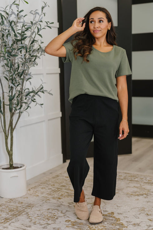 Thyme Culottes in Black - LISA MARIE BOUTIQUE - Womens - XS -