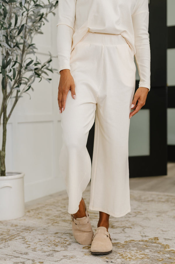 Thyme Culottes in Cream - LISA MARIE BOUTIQUE - Womens - XS -