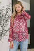 Totally Not Dramatic Leopard Print Button Down in Hot Pink - LISA MARIE BOUTIQUE - Womens - Small -