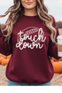 Touch Down Sweatshirt - LISA MARIE BOUTIQUE - Graphic Tee - S - Maroon Gildan Sweatshirt -